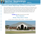 Tablet Screenshot of better-beginnings.com